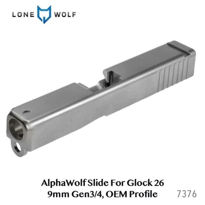 AlphaWolf Slide For Glock 26 9mm Gen3/4, OEM Profile