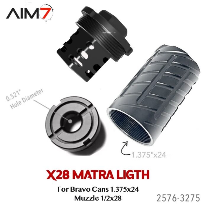 Aim7 X28-MATRA LIGHT Muzzle 1/2x28 For Bravo Tubes