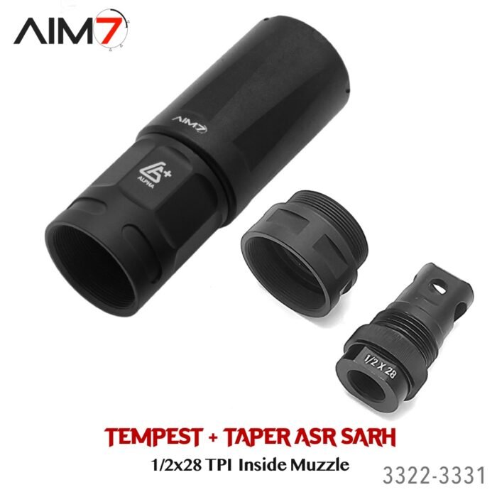 AIM7 Tempest +Taper ASR & SARH Linear Muzzle Compensator 556/223/22 - Image 4