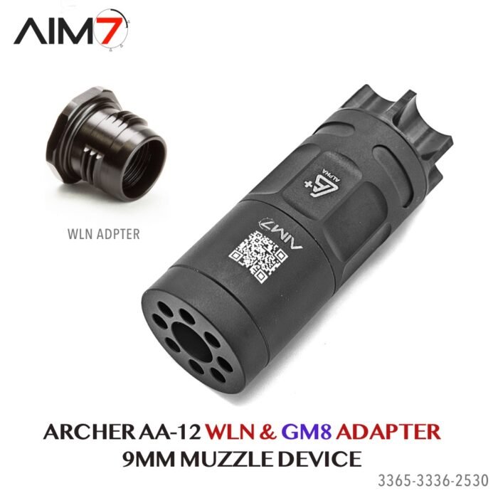 AIM7 ARCHER AA-12 WLN & Barrel Adapter Linear Comp 1/2x28 for 9MM - Image 7