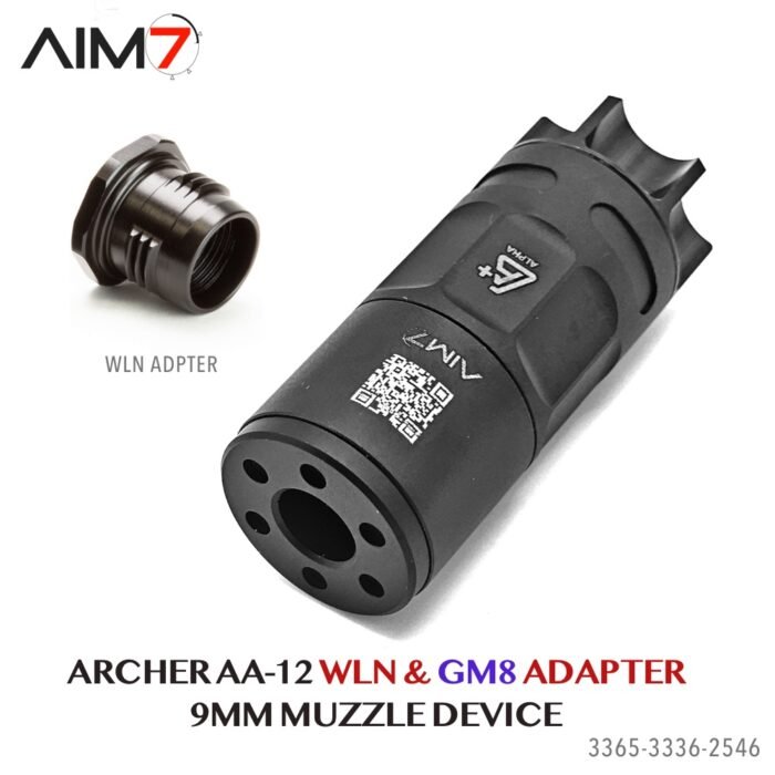 AIM7 ARCHER AA-12 WLN & Barrel Adapter Linear Comp 1/2x28 for 9MM - Image 13