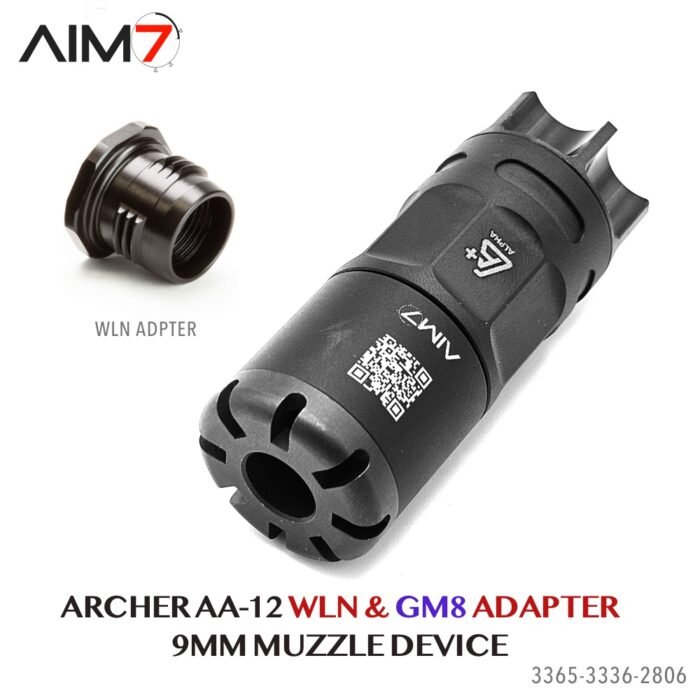 AIM7 ARCHER AA-12 WLN & Barrel Adapter Linear Comp 1/2x28 for 9MM - Image 8
