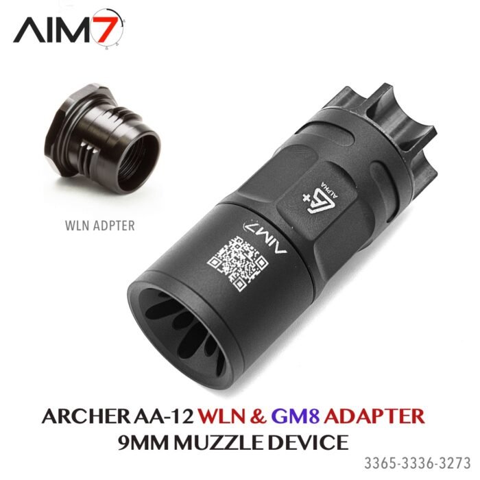 AIM7 ARCHER AA-12 WLN & Barrel Adapter Linear Comp 1/2x28 for 9MM - Image 9
