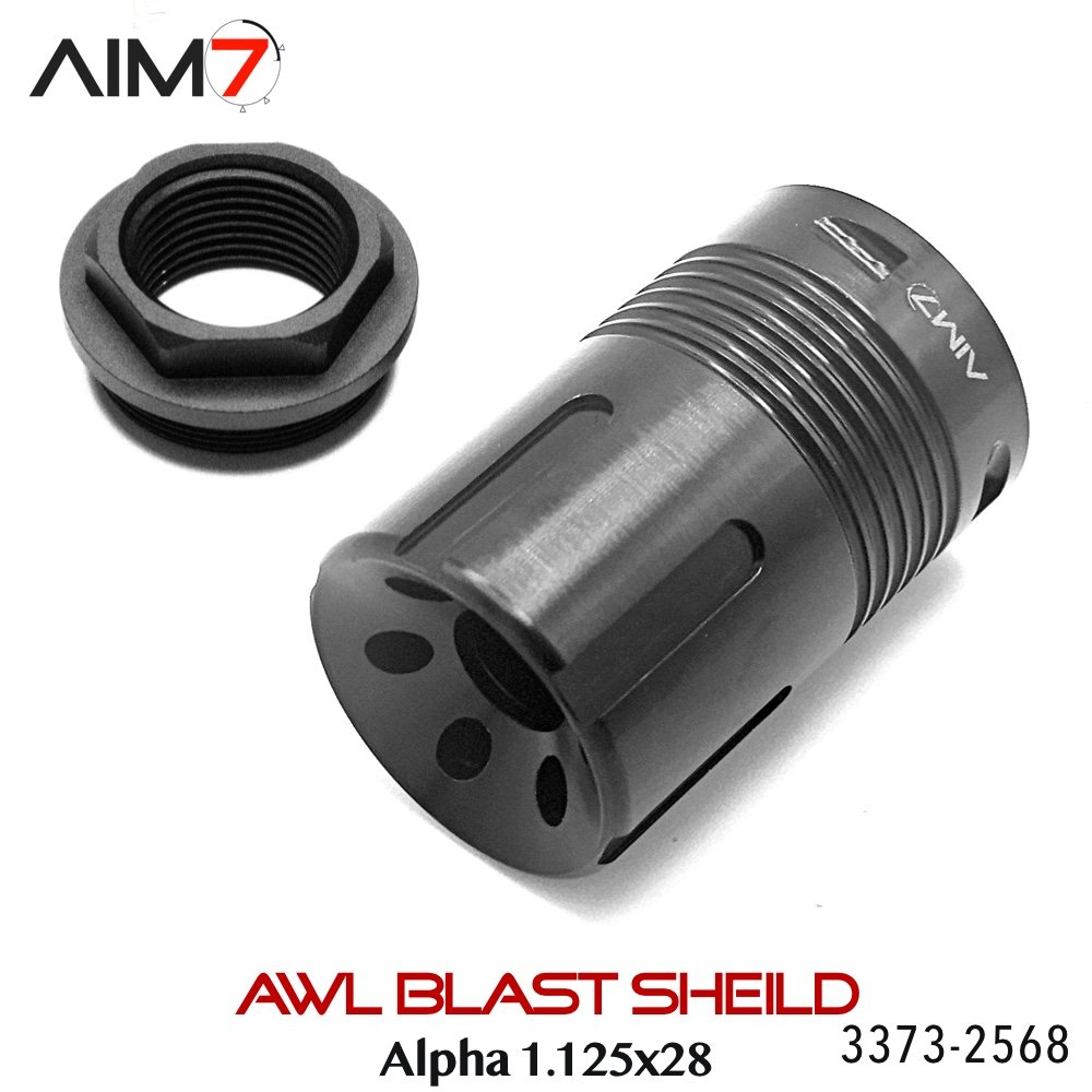 Aim7 AWL Blast Shield 1.125x28 Alpha Pattern 223/556/30/40/7.62/9mm/PLAN A/PLAN B - Image 7