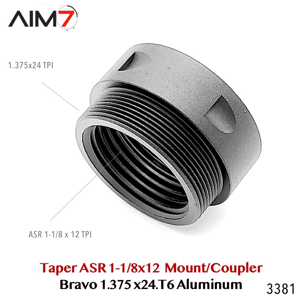 Aim7 Bravo ASR Taper Mount 1- 1/8x12 – Quick Attach Taper Mount (1.375×24 HUB/Bravo) - Image 4