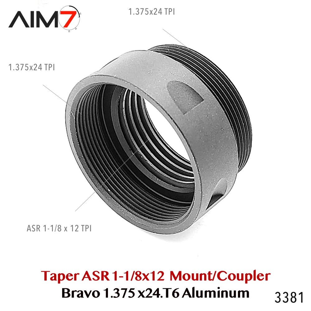 Aim7 Bravo ASR Taper Mount 1- 1/8x12 – Quick Attach Taper Mount (1.375×24 HUB/Bravo) - Image 3