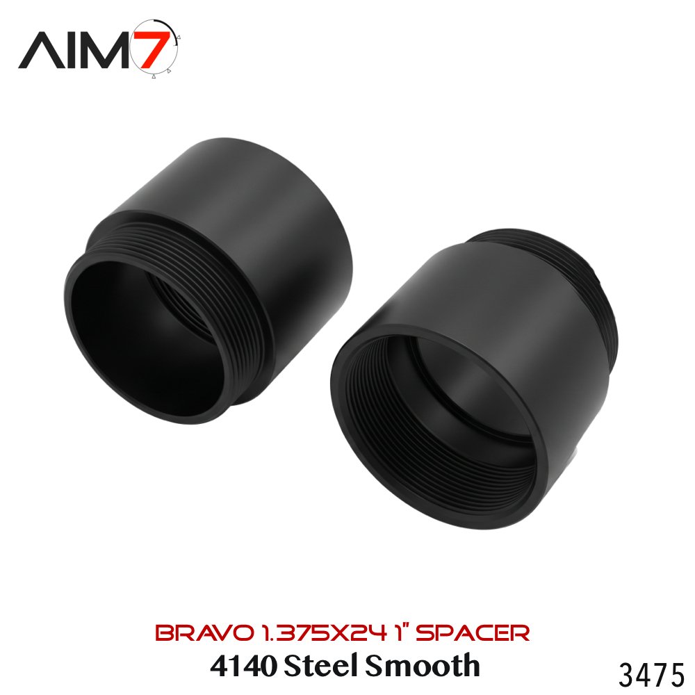 Aim7 1" Bravo Steel Spacer – 1.375×24 (Black Oxide) - Image 3