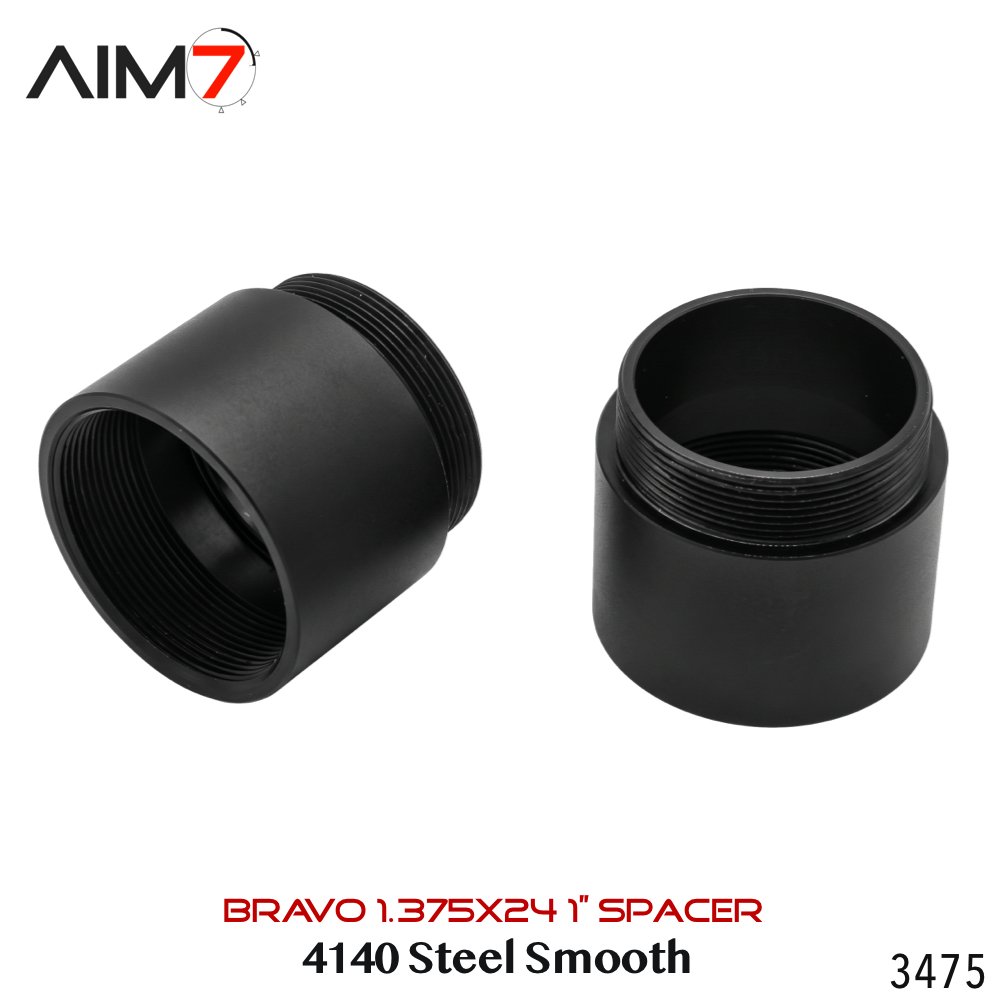 Aim7 1" Bravo Steel Spacer – 1.375×24 (Black Oxide) - Image 4