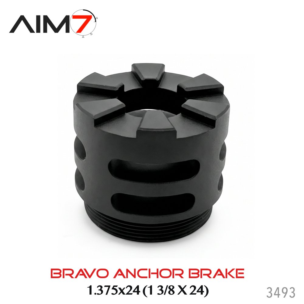AIM7 Bravo HUB (1.375×24) Anchor Muzzle Brake – 6061-T6 Aluminum - Image 4