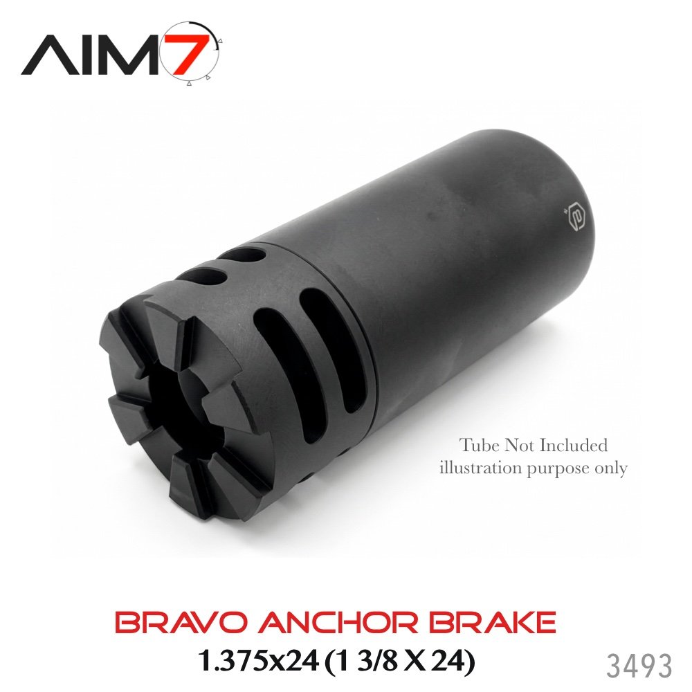 AIM7 Bravo HUB (1.375×24) Anchor Muzzle Brake – 6061-T6 Aluminum - Image 6