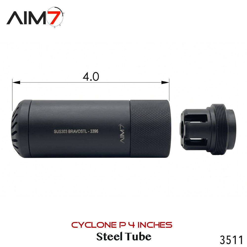 AIM7 MAGIK CYCLONE-P & BXM MUZZLE Steel Linear Comp 4.0" - Image 4